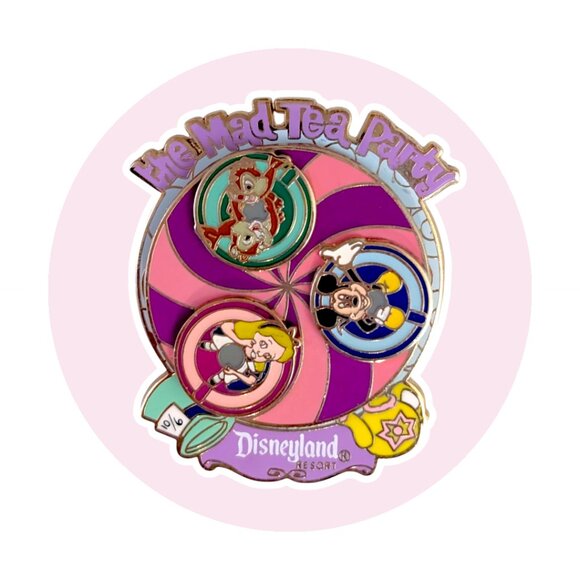 Alice in Wonderland Disneyland Pin: Mad Tea Party Spinner PP Prototype